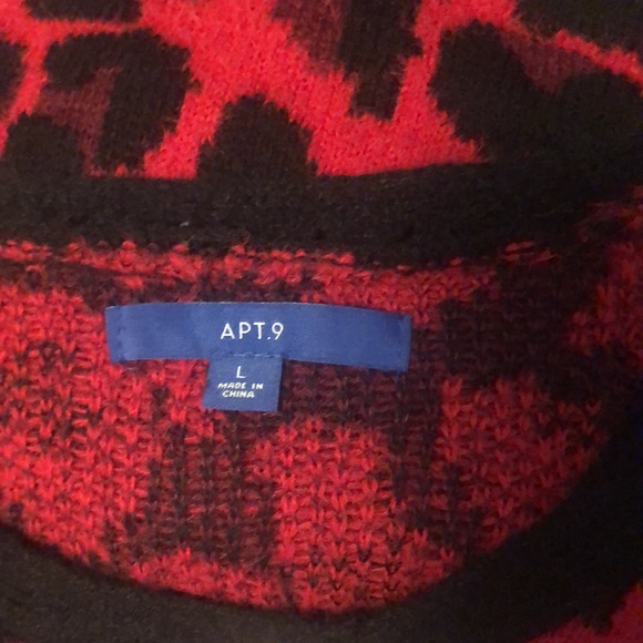 Pretty Red & Black Sweater by Apt. 9 - Picture 7 of 9